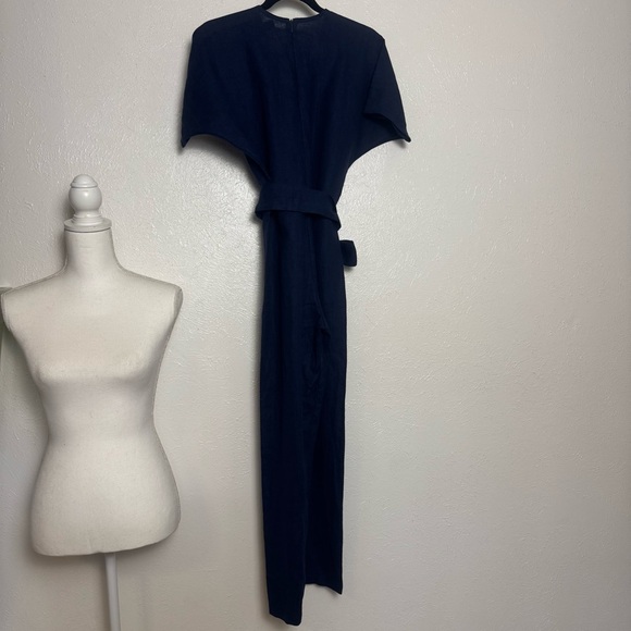 Love‎ and Confuse Aurora Linen Jumpsuit Navy - Picture 3 of 10